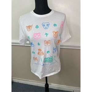 Animal New Horizons Crossing White Short Sleeve Tee Shirt Size Large